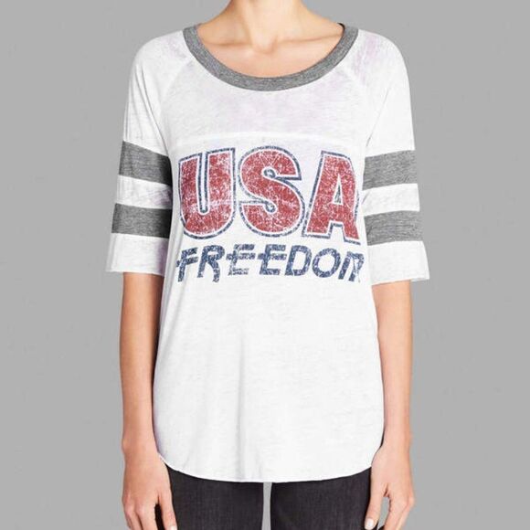 CHASER USA Freedom Tee Shirt Top Small - New with Tags (NWT) - Picture 1 of 7